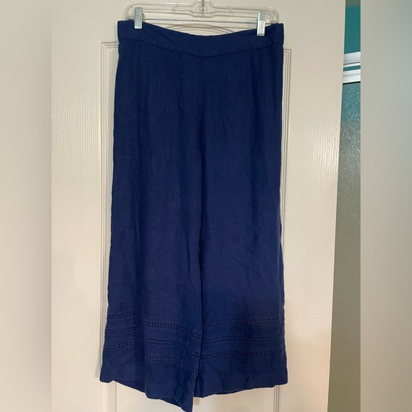 NWT Isaac Mizrahi Live Bridgehampton Linen Nlend Pant 10P - Picture 3 of 7
